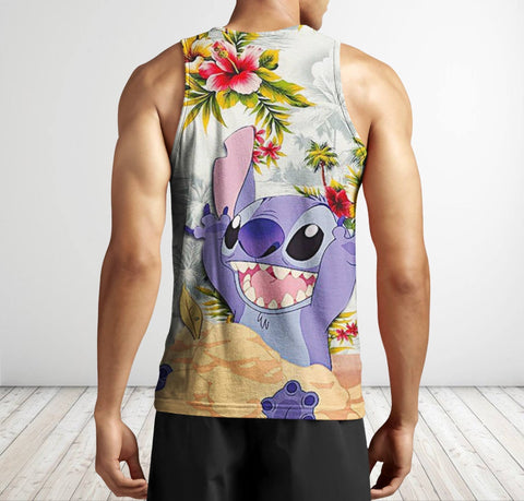 3D Man Tank Top example 1